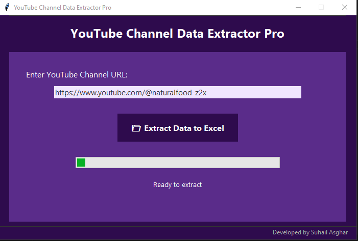 YouTube Single Channel Data Extractor Pro — AutoPyAI